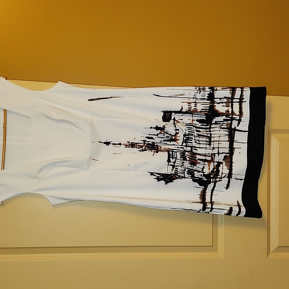 Cleo Artistic Black and Cream Dress
